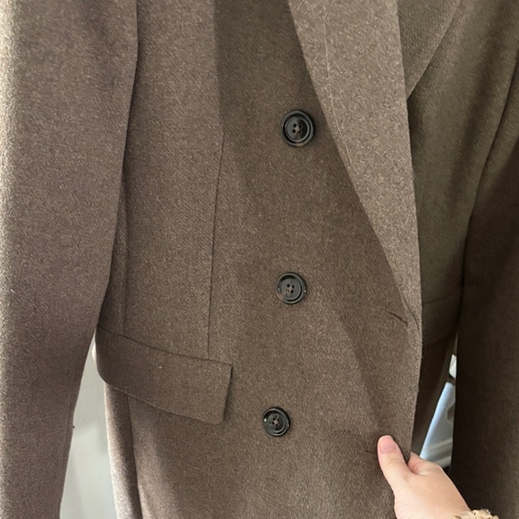 Mango Wool Blend Coat in Rich Brown - Picture 4 of 5